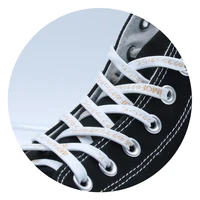 7mm white golden word silk screen print shoelaces men women sneaker canvas rope 2021 customized available