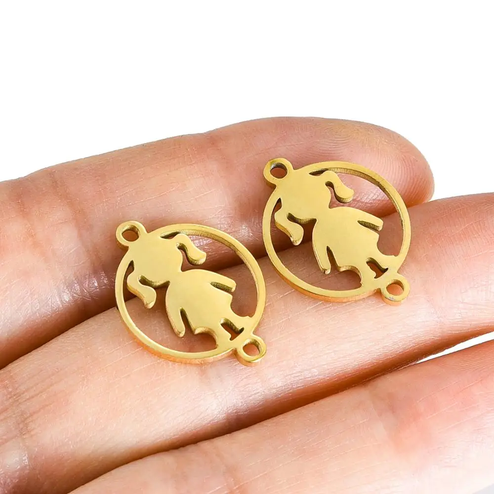 10 шт./лот золотые подвески из нержавеющей стали подходят для браслета коннектора