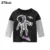 27 детская футболка с длинными рукавами для мальчиков от 2 до 9 лет Детские топы с изображением космонавта - изображение