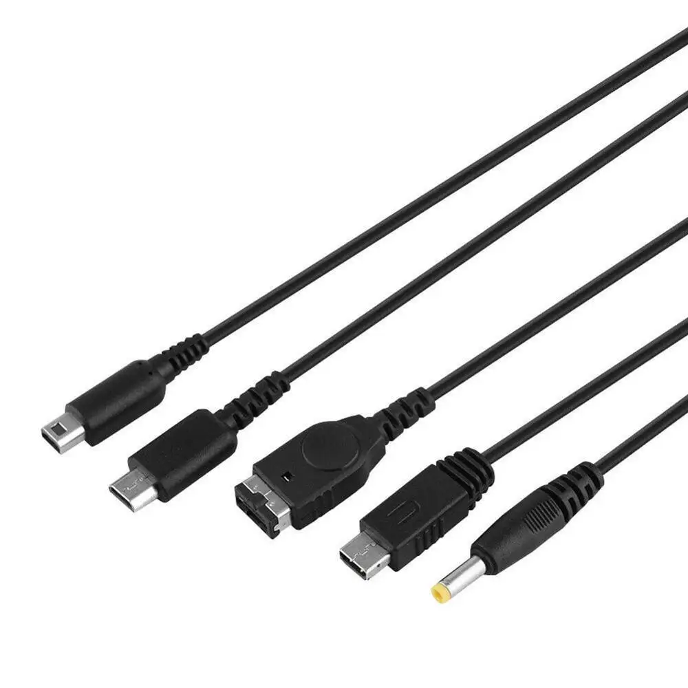 USB зарядный кабель 5 в 1 для Nintendo 3DS XL NDS Lite NDSI LL WII U зарядное устройство Sony 1000/ 2000 |