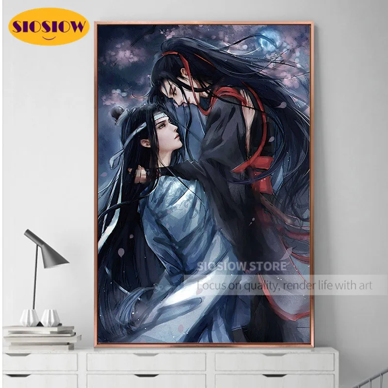 5d Diy алмазная живопись Mo Dao Zu Shi фигурка Wei Wuxian Аниме Вышивка крестиком 3D Алмазная