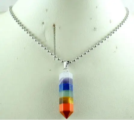 Натуральный камень 7 ЧАКРА КРИСТАЛЛ КВАРЦА бирюза lapis тигровый глаз кулон для diy