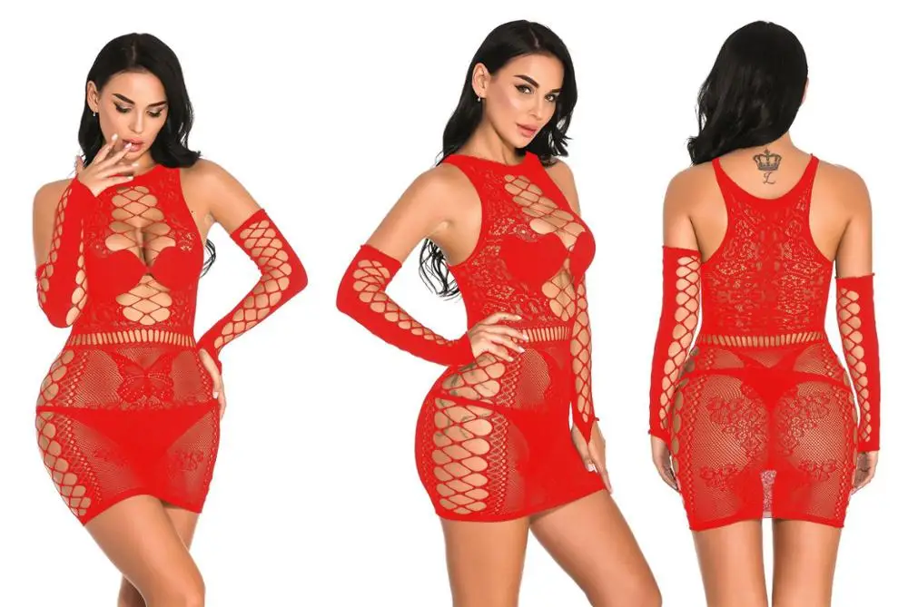ny1003 Erotic Lingerie sexy New Slip Femme Ladies Full Slip Charming Pyjamas Ladies Slip Dress Hollow Out Sexy Lingerie Intimate Slips - Цвет: ny1003