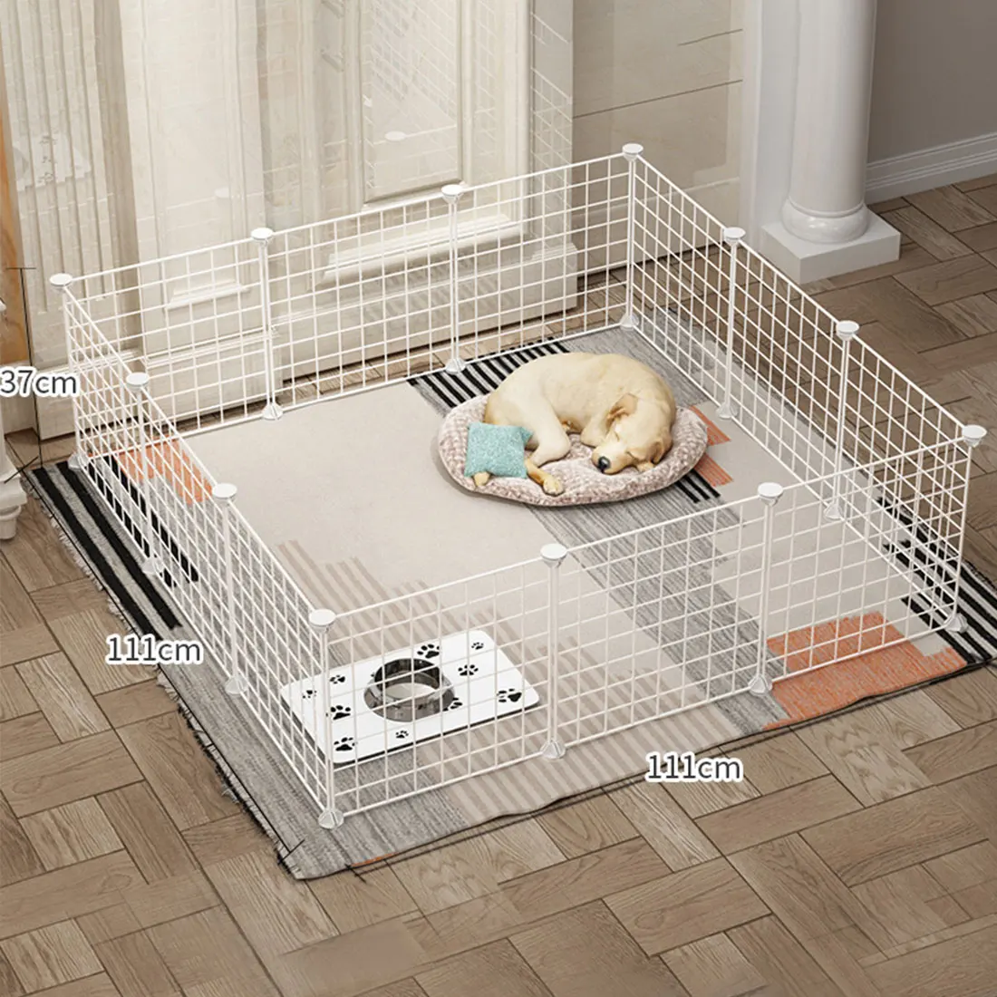 

Foldable Pet Playpen Crate Iron Fence Puppy Kennel House Exercise Training Puppy Kitten Space Dog Gate Supplies For Rabbit