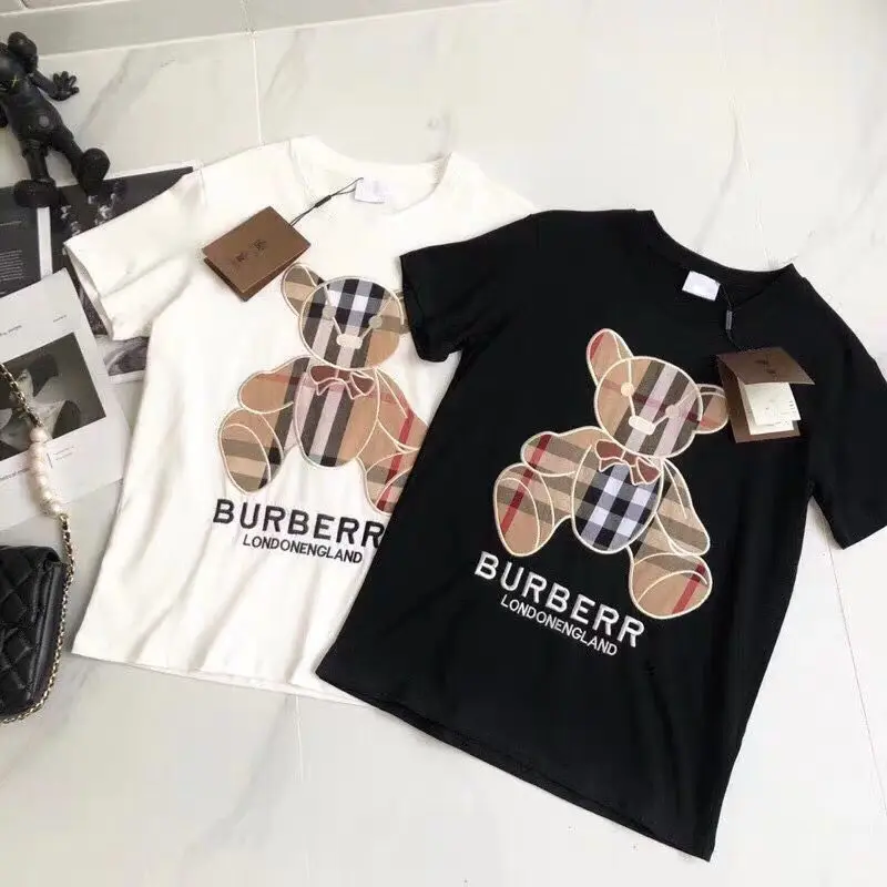 

2021 summer new 5XL women's Korean short-sleeved female cartoon bear anime print men and women T-shirt