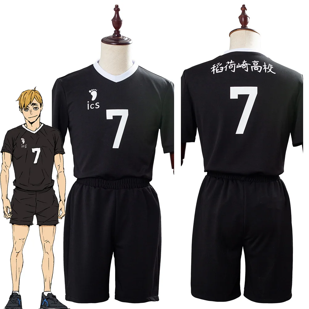 

Haikyu! Haikyuu! Костюм для косплея Miya Atsumu, черный костюм, топ + штаны, на Хэллоуин, карнавал, вечеринку, на заказ
