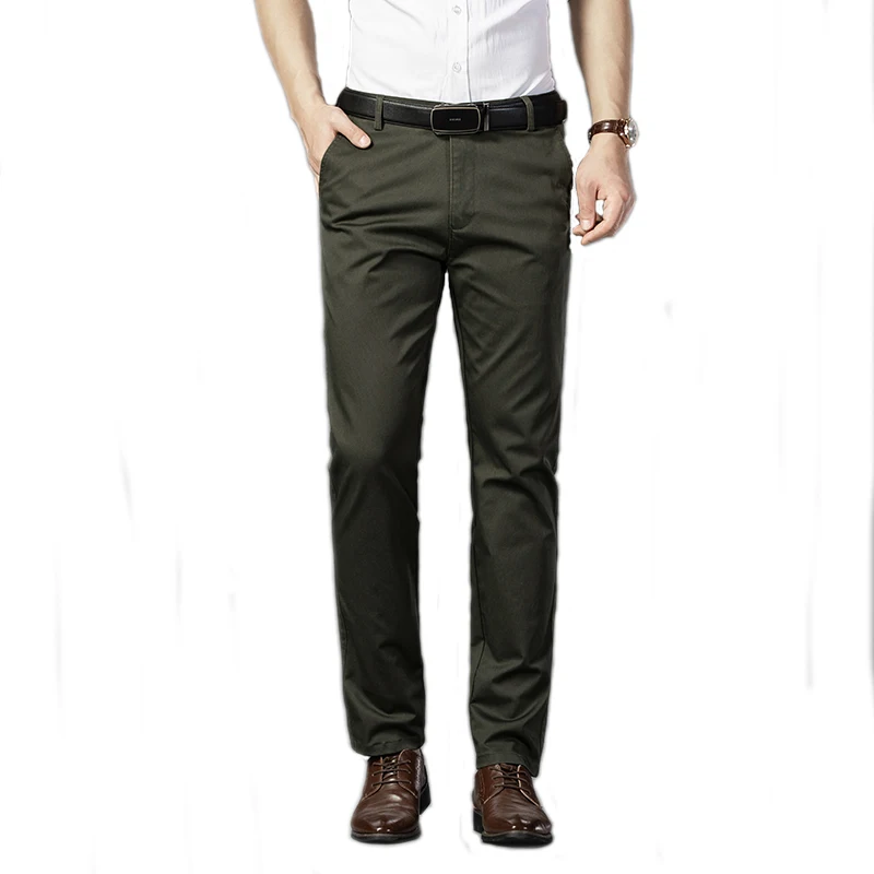 

2021 New Arm Green Man Smart Casual Pants Straight 6Colors Male Suit Part Office Club Daily Korean Style Decent Clothing