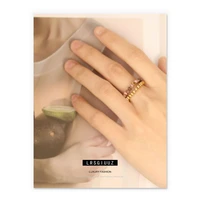 hand diy innovative design retro color natural stone bead string ring for women simple sexy cool hand decoration fashion jewelry