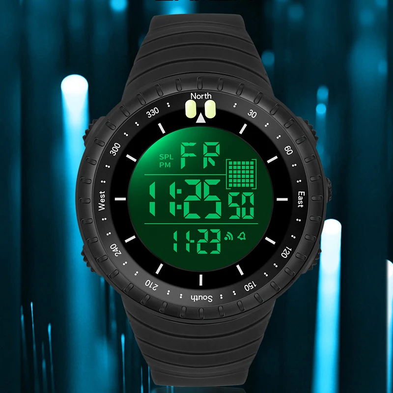 

Часы Reloj Hombre мужские цифровые, роскошные светодиодсветодиодный электронные наручные, с секундомером, водонепроницаемые спортивные