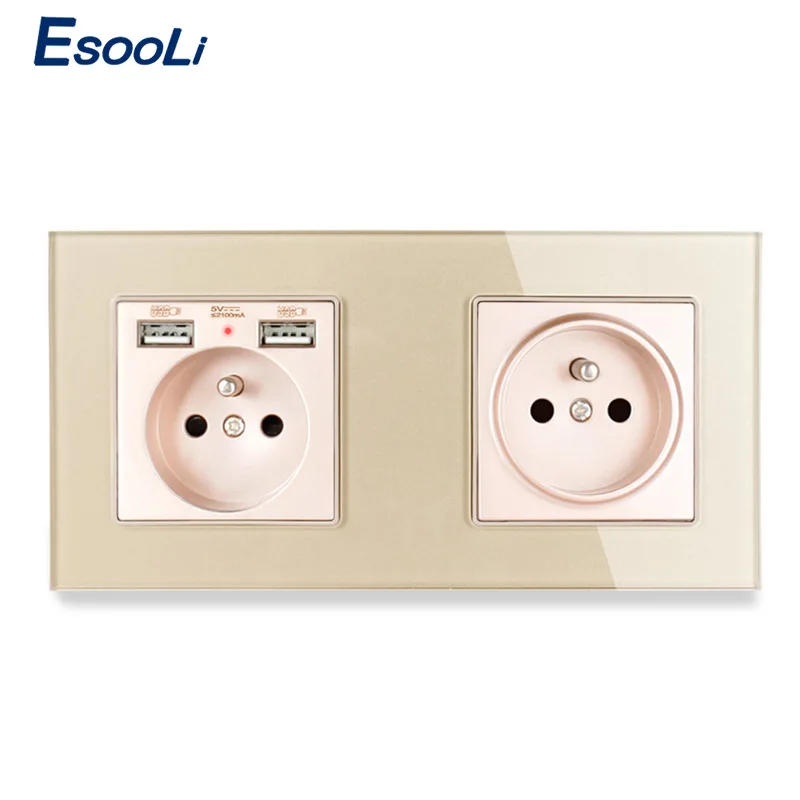 Французская стандартная настенная розетка из хрустального стекла Esooli с 2