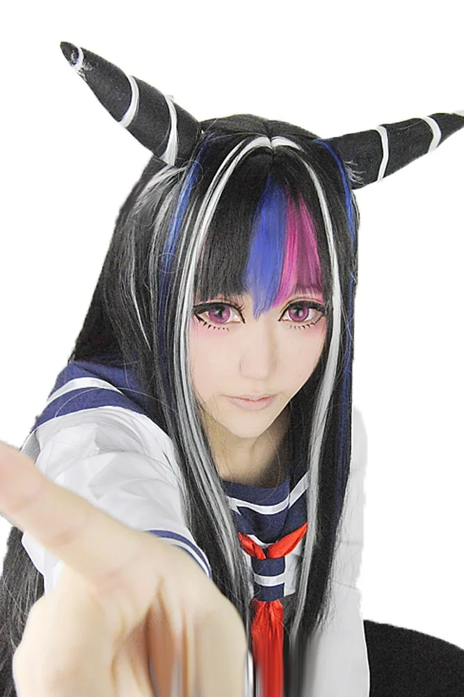 Wig Супер DanganRonpa Ибуки миода косплей костюм парик для взрослых женщин Хэллоуин Карнавал косплей костюм - Цвет: Wig