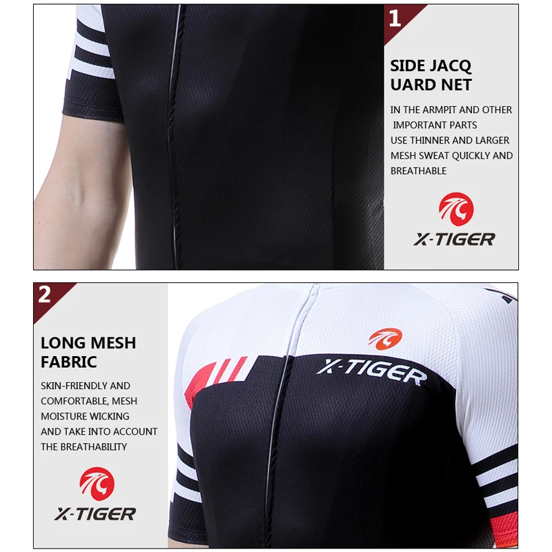 X-TIGER Summer Short Sleeve Pro Cycling Jersey Maillot Ropa Ciclismo Racing Bike Clothes Jerseys Mountain Bicycle Clothing | Спорт и