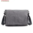 Портфель мужской для ноутбука 14 дюймов, брезентовый саквояж кросс-боди, деловой мессенджер, брендовая дизайнерская сумка на плечо, 2021
