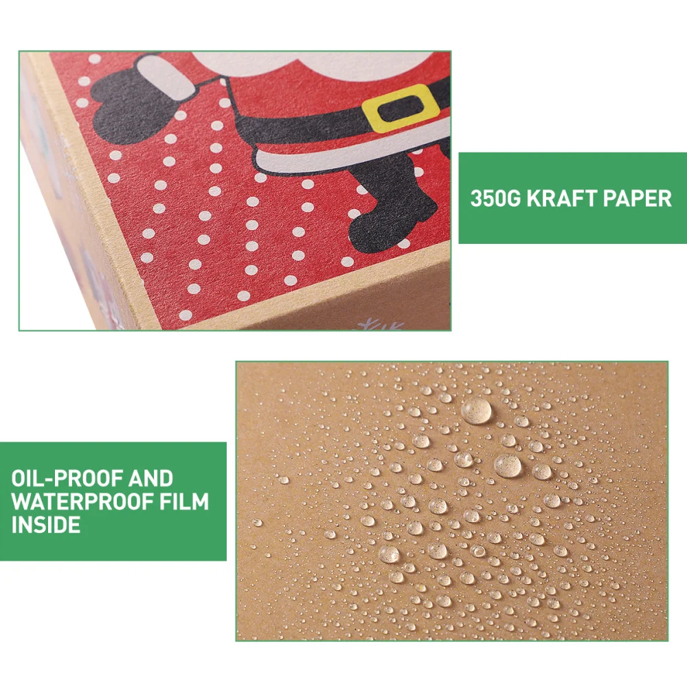 Hemoton 12 шт рождественские коробки для печенья портативные конфеты выпечки кексов