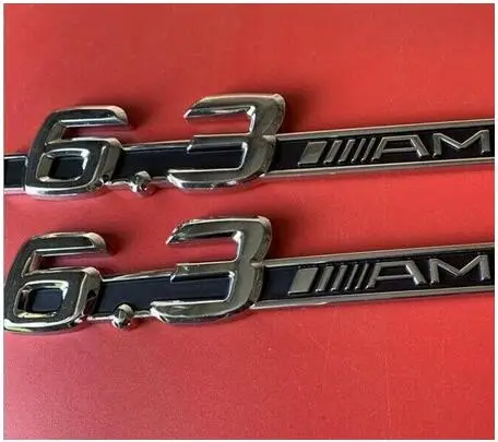 Хромированные эмблемы 6 3 AMG с буквами эмблемами крыльев Значки для |