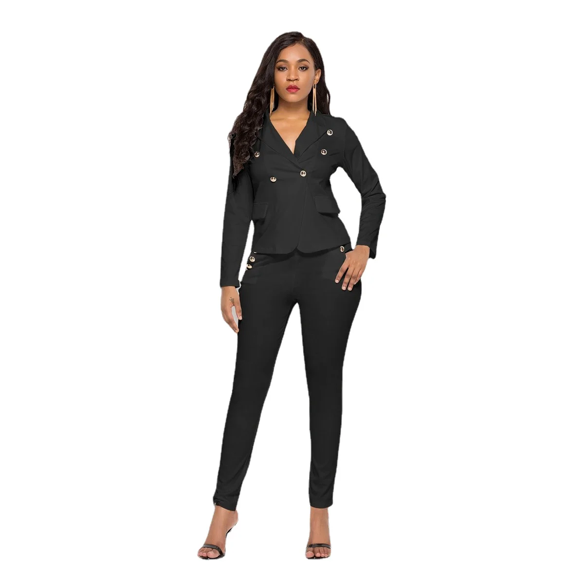 

Y222 Suit Suit Sexy New Product Casual Fashion Female Black and White Two-color Women Summer Blazer Set