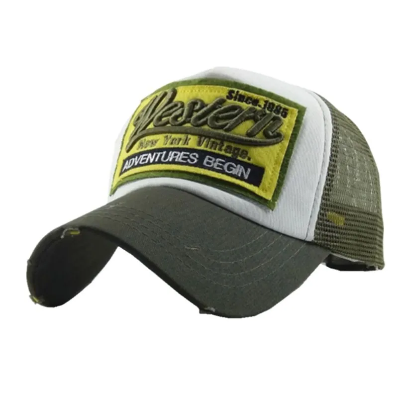 

Four seasons embroidered lettered baseball cap mesh breathable sun visor for men and women