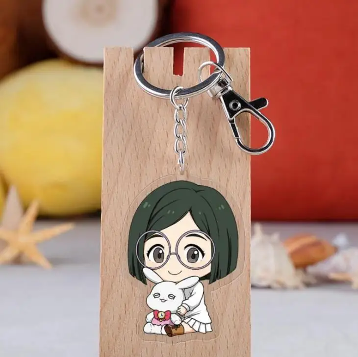 

1 Pcs Kawaii Anime The Promised Neverland Acrylic Keychains Action Figure Norman Ray Emma Pendant Keyrings Children Toys Gifts