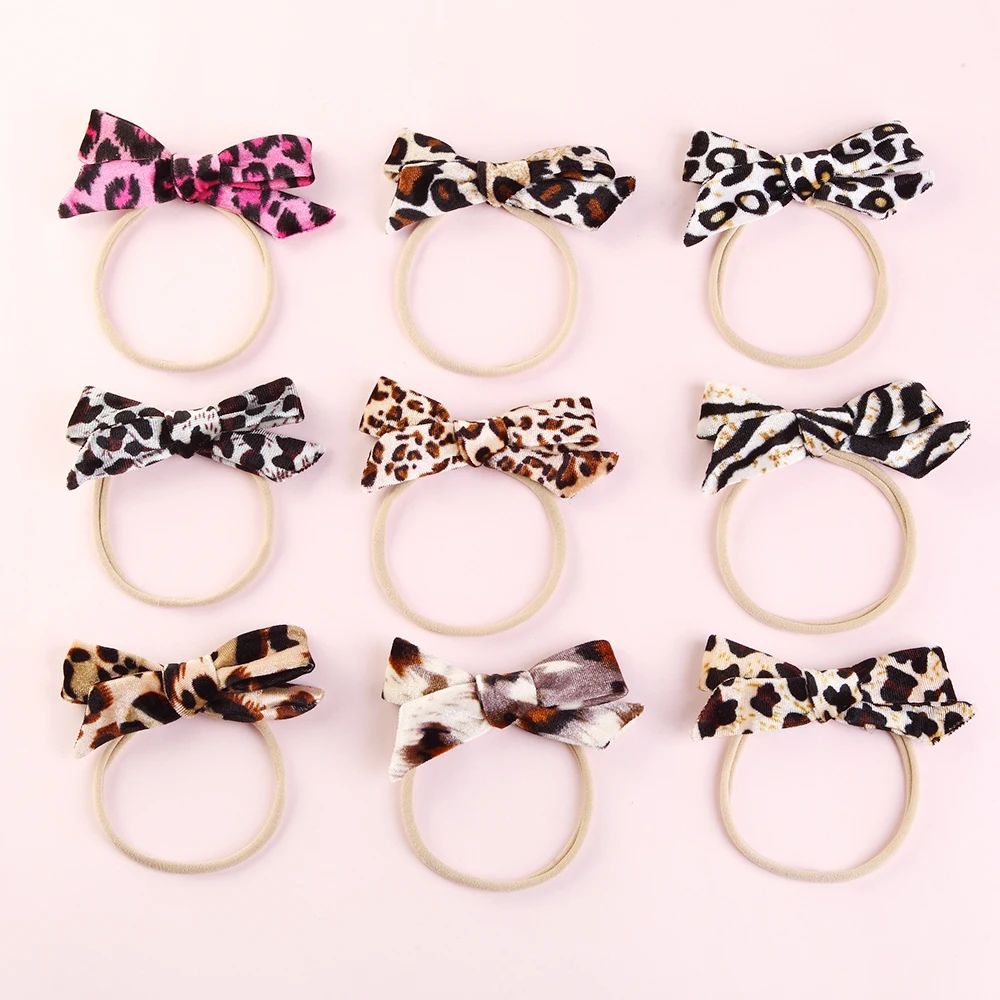 Diadema el&aacute;stica de leopardo para beb&eacute;, para ni&ntilde;a turbante, accesorios para el cabello para ni&ntilde;a-3