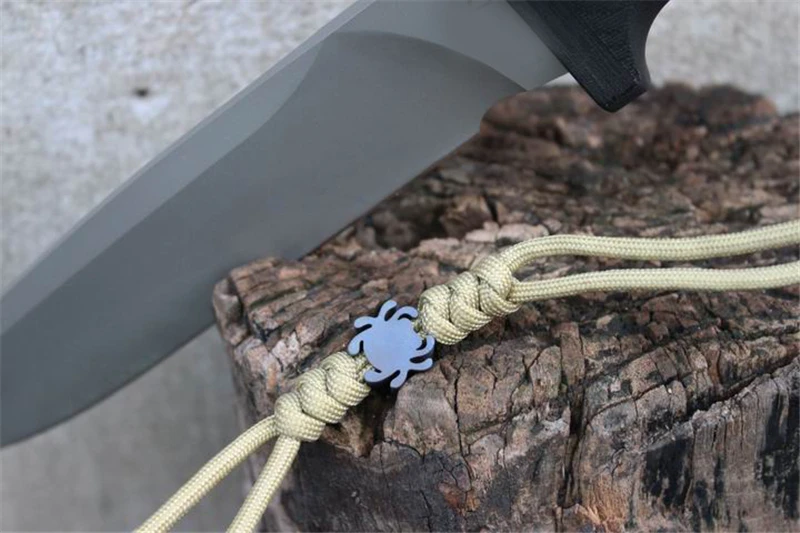 Creative Spider Shaped Beads Titanium Paracord Lanyard Bracelet Necklace Pendant Cosplay Accessories Jewelry Decor 1pcs | Украшения и