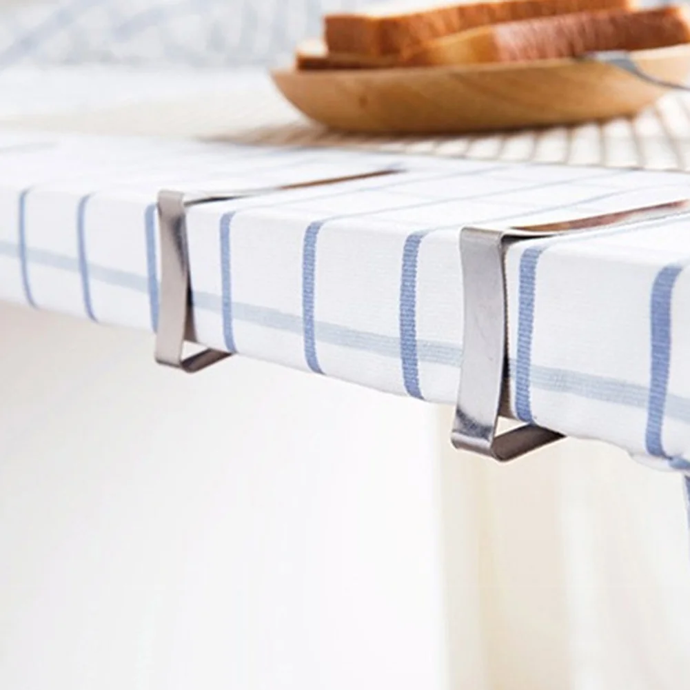 12 шт. скатерти для стола из нержавеющей стали тканевые зажимы пикника свадьбы