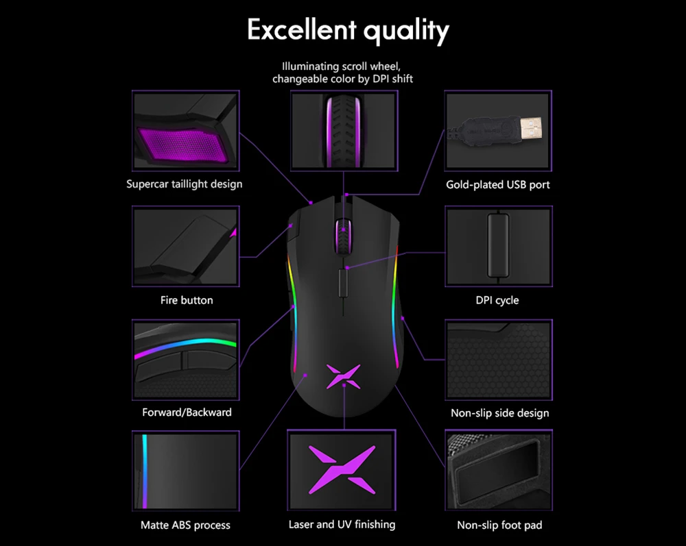 Delux M625 Проводная 7D игровая мышь эргономичная PMW3360 12000 точек/дюйм RGB с подсветкой PC Компьютерная геймерская мышь с подставкой для запястья комплект коврика для мыши
