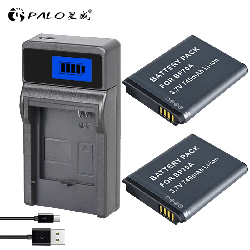 2 шт. аккумулятор для фотоаппарата Samsung AQ100 DV150F ES65 ES67 ES70 ES71|Цифровые аккумуляторы| |