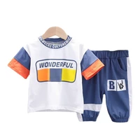 new fashion summer baby girl clothes children boys cotton sports t shirt shorts 2pcsset toddler casual clothing kids tracksuits