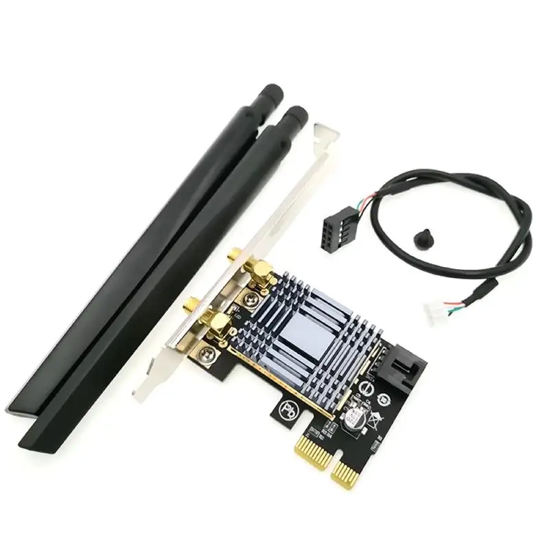 

PCIE Desktop Wireless Network Card 2.4G/5G Dual Band Bluetooth 4.0 AR5B22 Chip Support for Win7/Win8/Win8.1/Win10 Systems