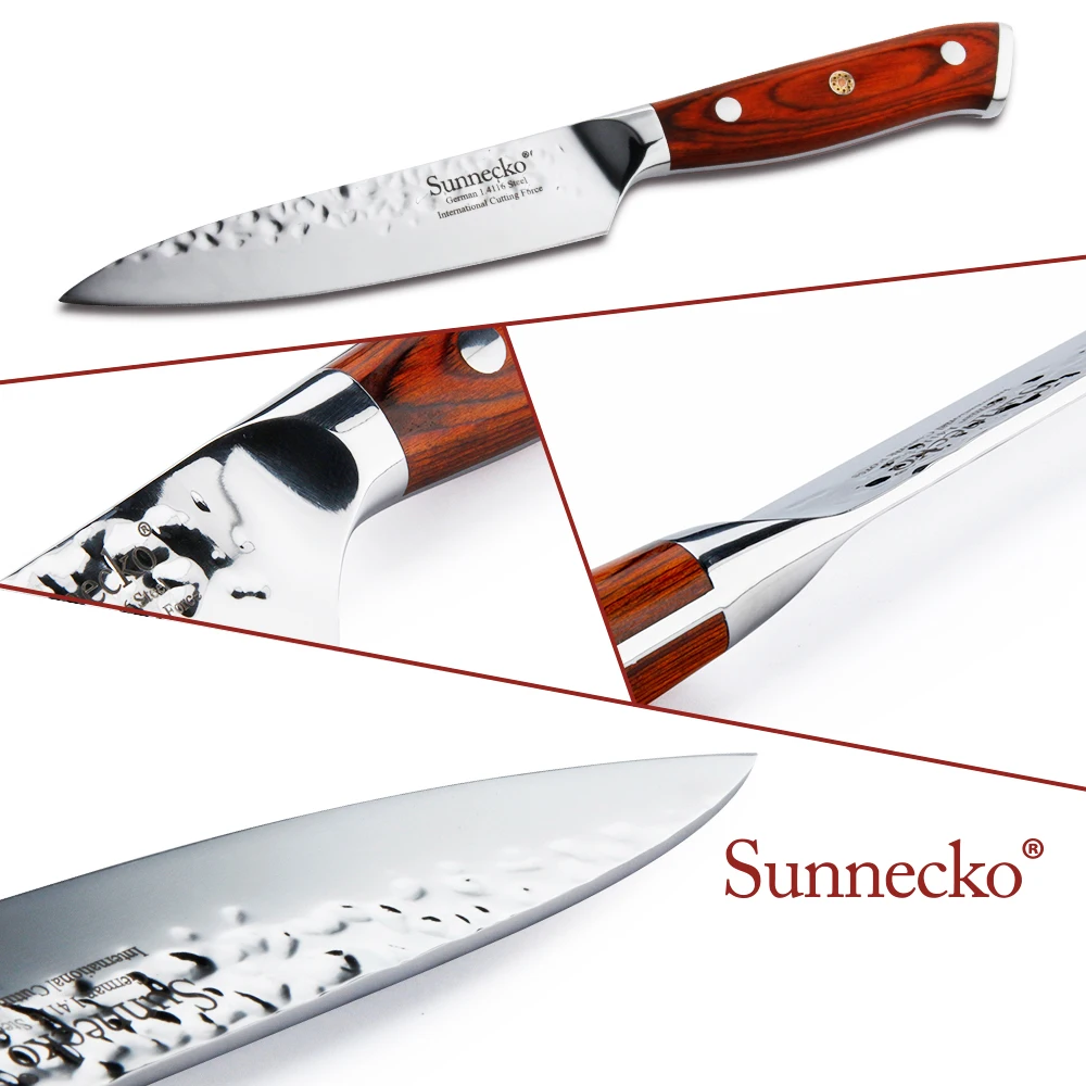 Универсальный нож SUNNECKO 5 дюймов лезвие из немецкой стали 1 4116 кухонные ножи шеф