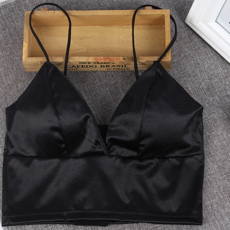 

Pregnant maternity dress Women Strap Solid Sexy Bikini Crop Tops Tank Top Underwear Bralette Wirefree Bra 95AE