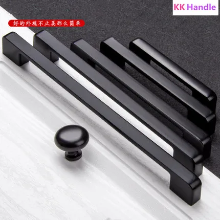 Ручки и ручки для шкафов современная простая черная искусственная ручка ящика