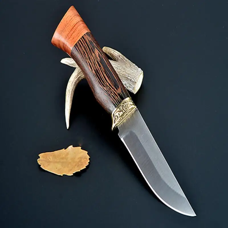 Нож с фиксированным лезвием 9 06 дюйма тактическая деревянная ручка маленький