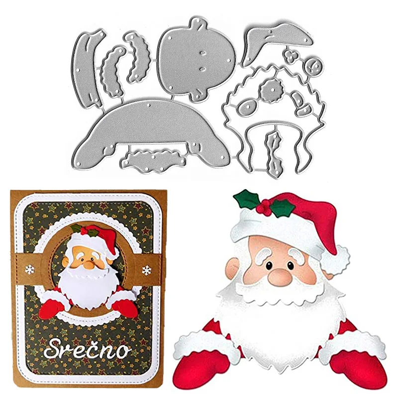 

Christmas Santa Claus Metal Cutting Die Cuts DIY Crafts Scrapbook Paper Cards Cutting Dies Cut Stencils for DIY Embossing Cards