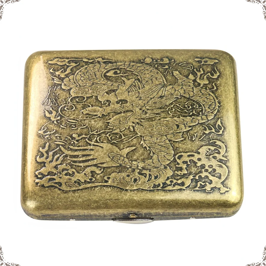 

Copper Dragon 20 Cigarette Case Smoking Accessories Clamshell Gift Box Compression Dust Moisture Proof Tobacco Tray Gift for Men