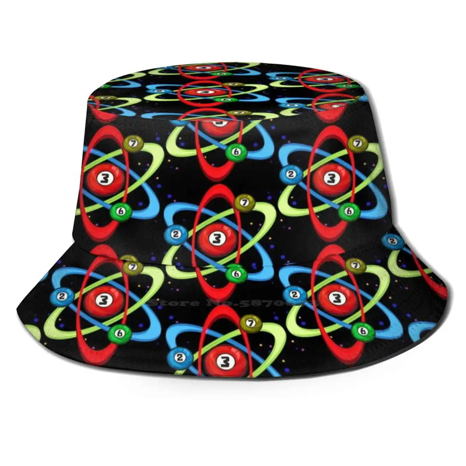 

Потрясающий бильярдный шар Atom Science, игрок для бассейна с узором в виде плитки, Корейская женская уличная Солнцезащитная шляпа, Панама, шапка ...