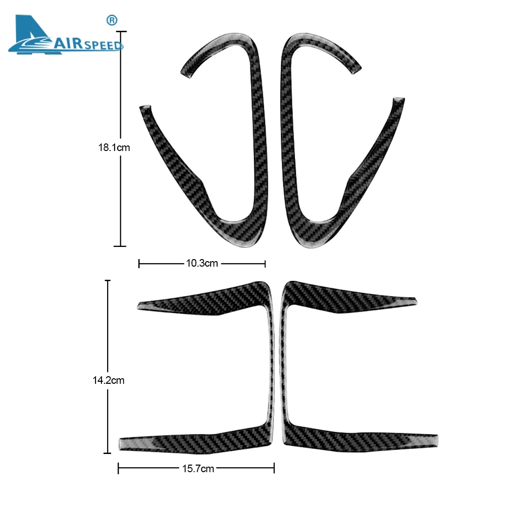 

AIRSPEED Carbon Fiber for Mazda RX 8 2004-2011 Accessories Interior Trim Car Front Rear Door Handle Frame Panel Cover Sticker