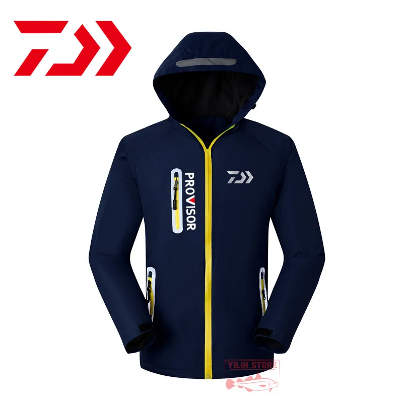 

Daiwa Fishing Jacket Autumn Winter Men Reflected Outdoor Cycling Jacket Waterproof Thick Warm Fleece Anti Cold FIshing Clothing