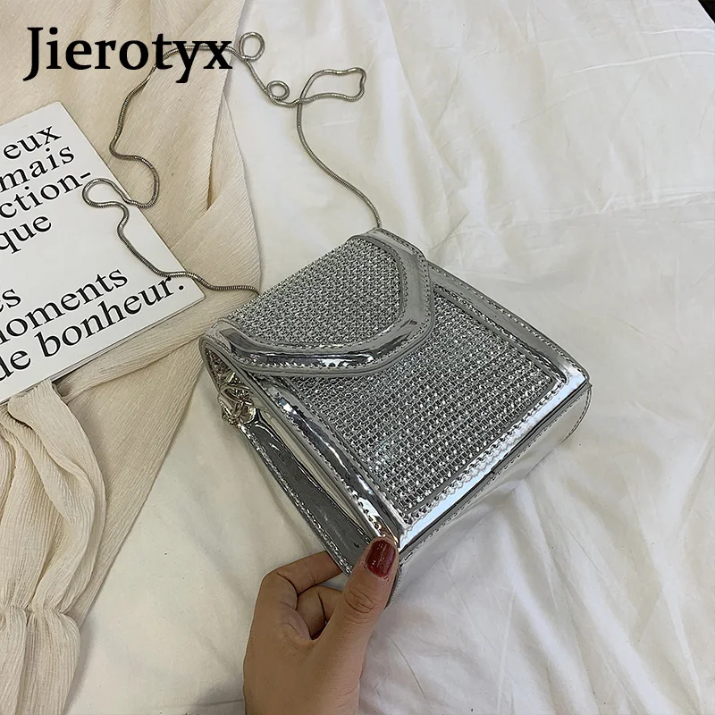 JIEROTYX Стразы инкрустированные для вечеринки модные банкетные сумки на плечо для хранения сумки для женщин леди