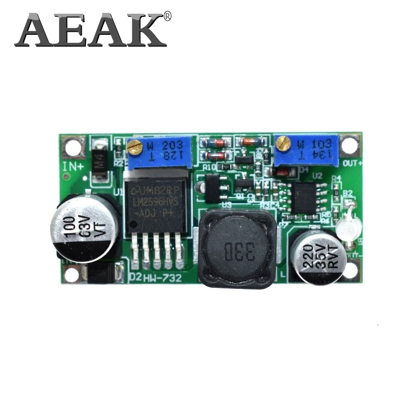 Регулируемый блок питания AEAK LM2596HV от 5 55 в до 1 25 30 15 Вт|Интегральные схемы| |