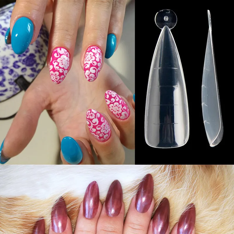 Прямые двойные формы полистирол для ногтей УФ дизайн гель украшение наращивание