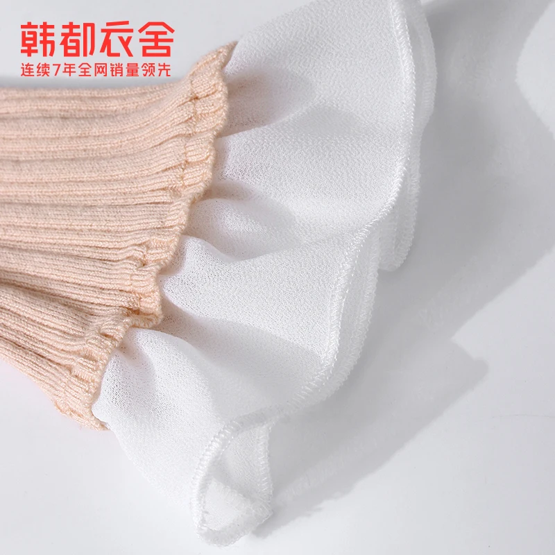 Новинка Весна 2021 мягкий кружевной свитер Handu Clothing House в Корейском стиле с длинными