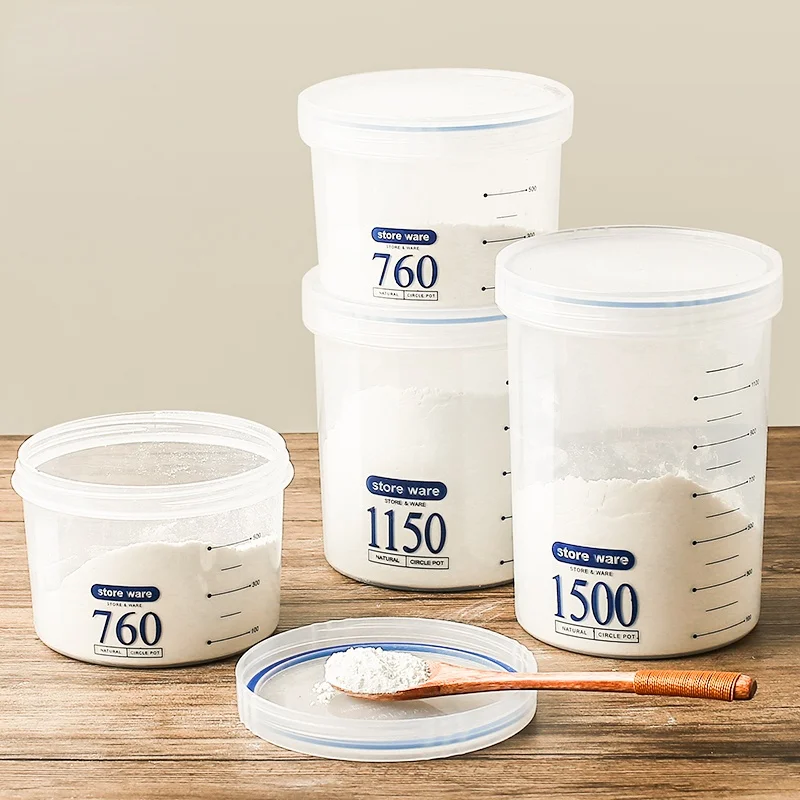 

Portable Plastic Storage Jars Transparent Milk Powder Can Moisture Proof Storage Bottle Airtight Azucarero Home Items DF50PG