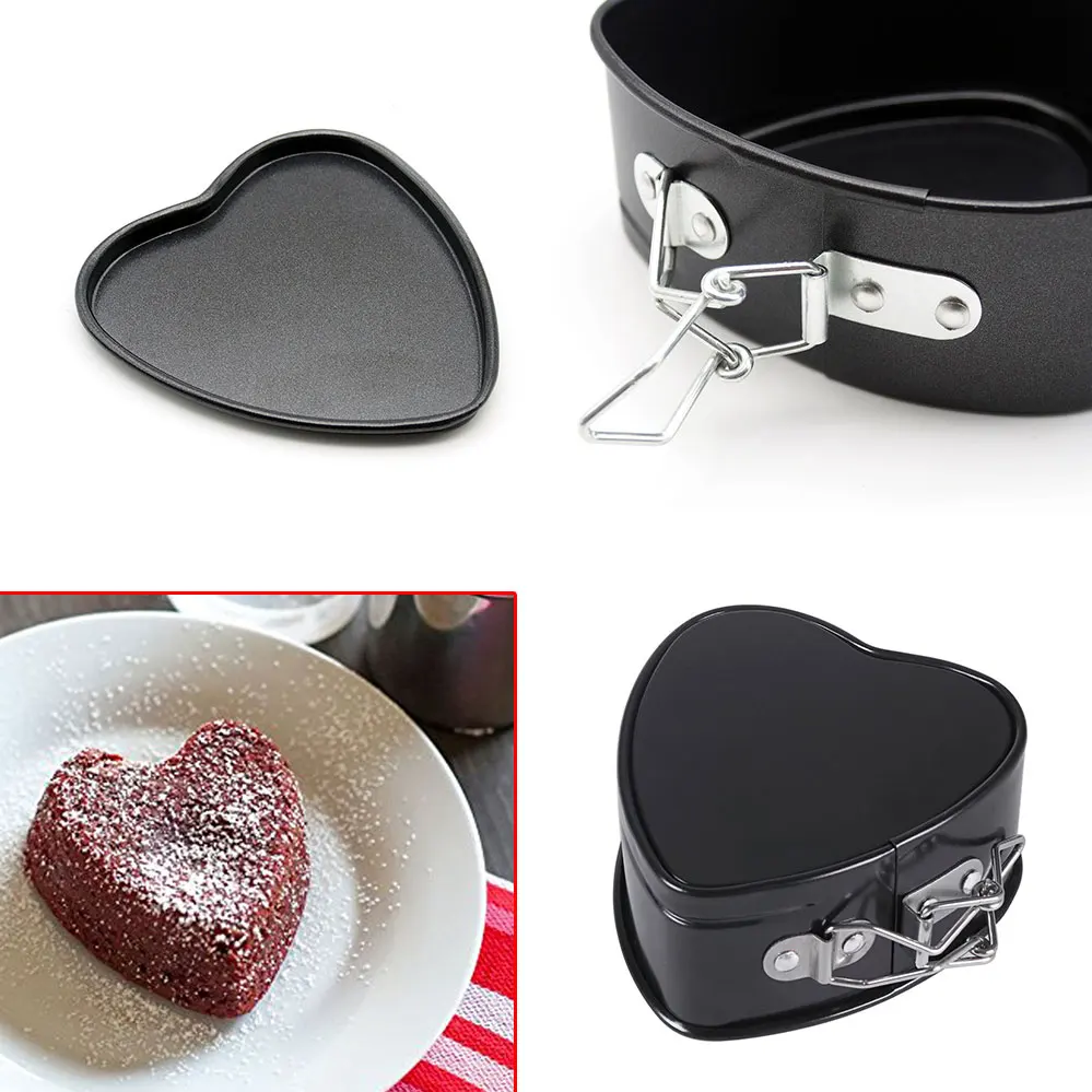 В форме сердца для торта жестяная антипригарная пружинная форма свободная