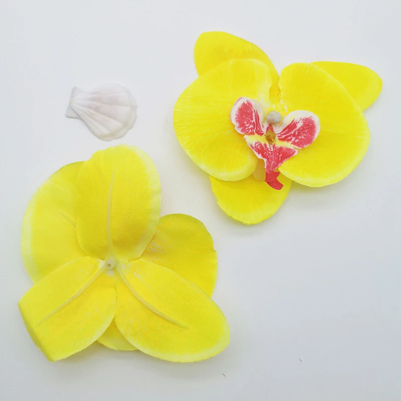 9 см 3D бабочка Орхидея искусственный цветок голова для свадьбы домашний декор