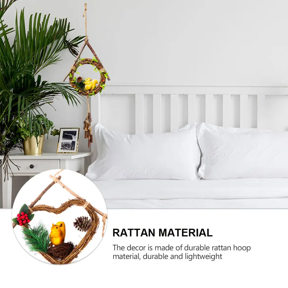 1 шт. модный подвесной Декор Рождественское украшение белка венок декор для