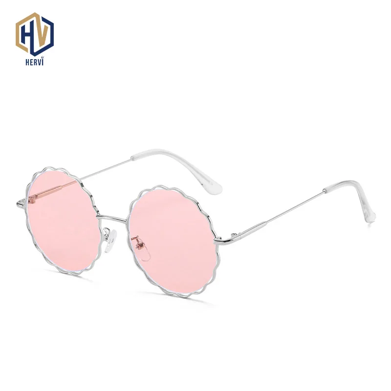 

Vintage Round Sunglasses Women Metal Lace Sun Glasses Fashion Ocean Lens Eyewear UV400 очки солнцезащитные