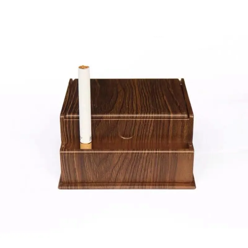 

Car Ashtray wood Automatic Cigarette Case Personality Car Inside The Car Car Supplies New Creative Clamshell Cigarette Case