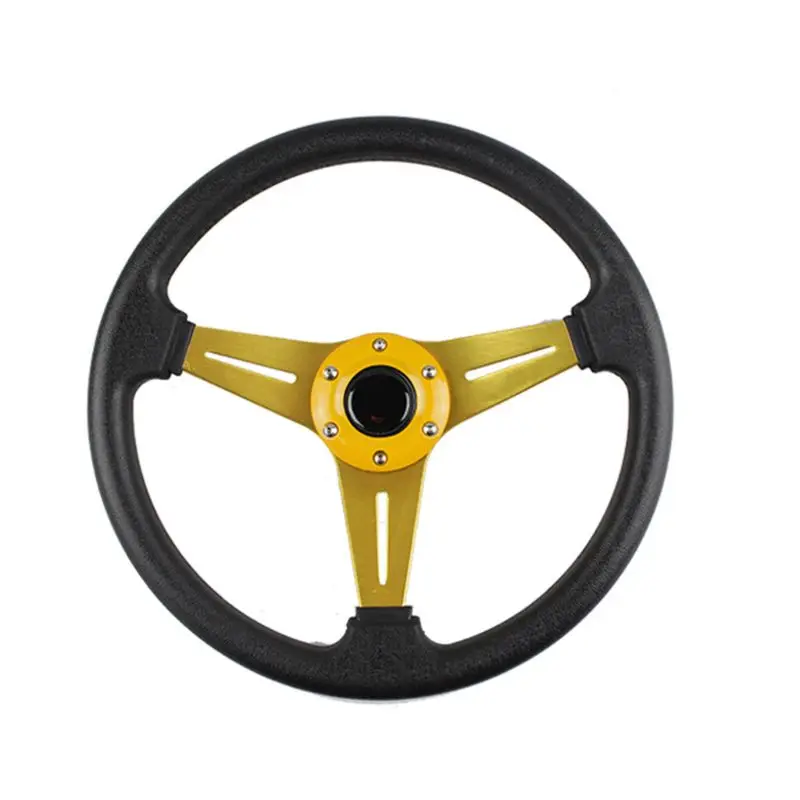 

Car Sport Steering Wheel Racing Type High Quality Universal 14 inches 350MM Aluminum+PU 6 Color Optional