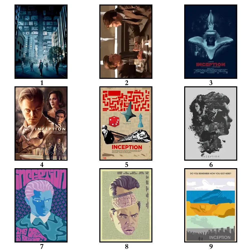 26 дизайнов Нолан фильм начало постера на бумаге белый декаль для дома живописи на стене наклейка для кофейни бара.
